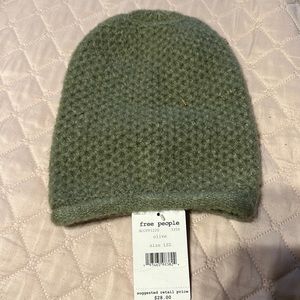 NWT Free people 1 SZ olive green winter hat